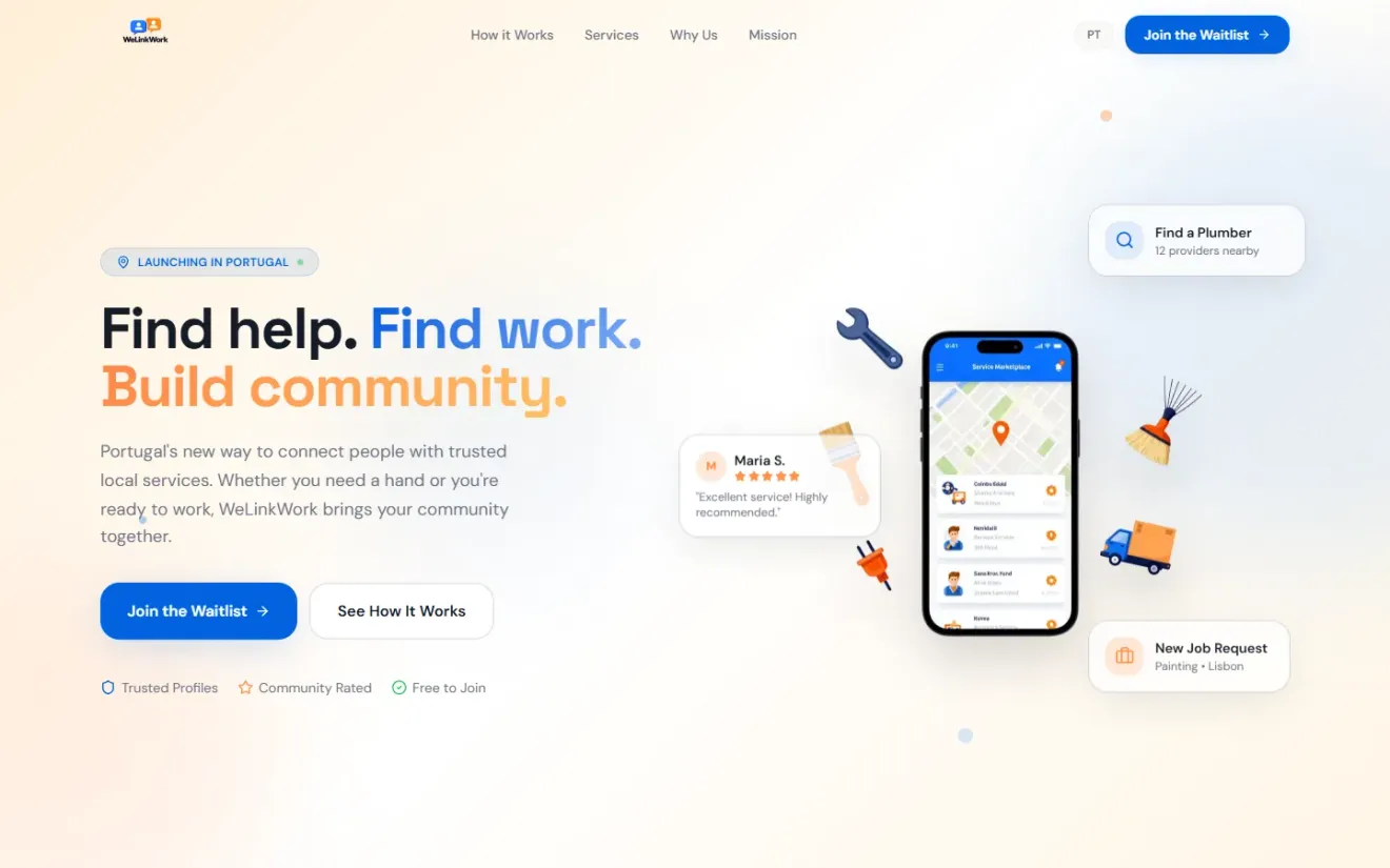 WeLinkWork — screenshot