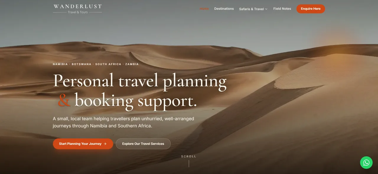 Wanderlust Travel & Tours — screenshot